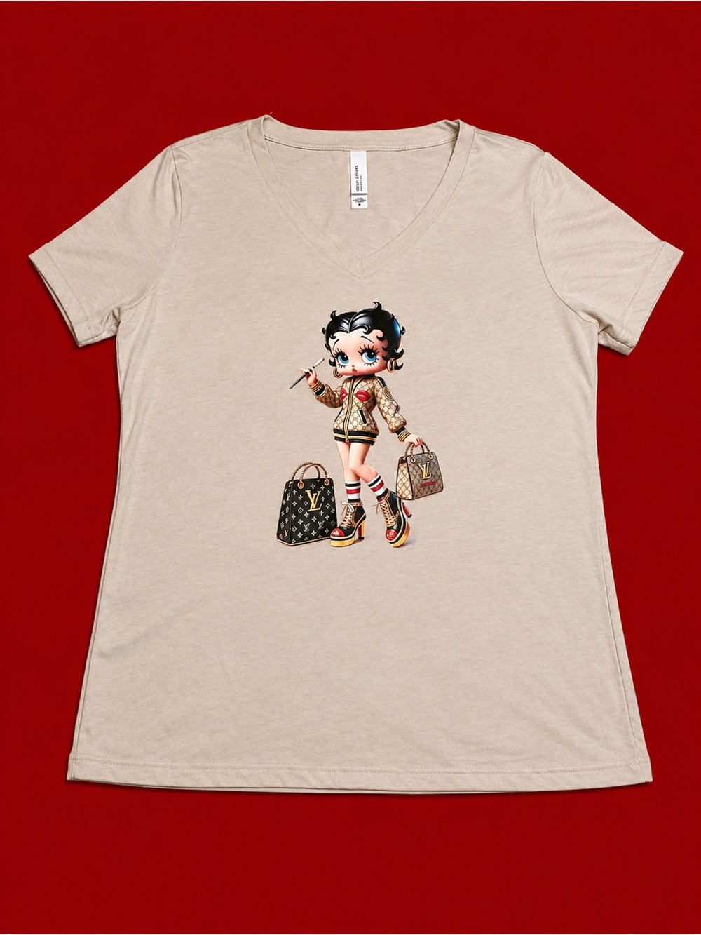 Designer Inspired V-neck Women’s shirt - Picture 4 of 5